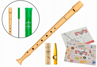 HOHNER 95083 SOPRANOVÝ RECORDER + KOVOVÝ KAZOO S PUZDROM + NOTEBOOK ZDARMA